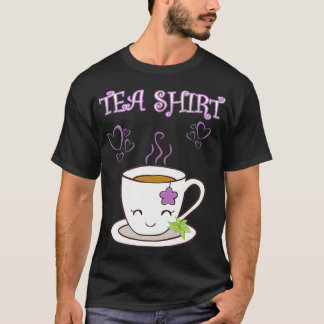 T-shirt Chemise À Thé Avec Coeurs À Vapeur