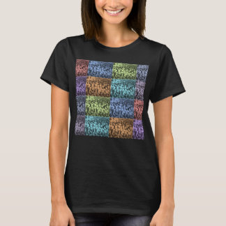 T-shirt Chemise à tulipe florale (Noire) - multicolore