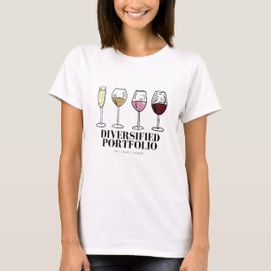 T-shirt Chemise à vin drôle diversifiée Portfolio