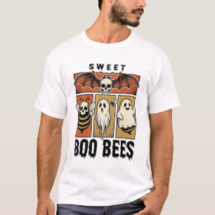 T-shirt Chemise abeille fantôme Gravure vintage Pun Hallow