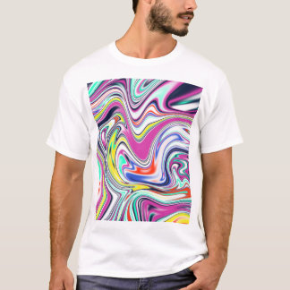 T-shirt chemise Abstraite à peinture liquide colorée