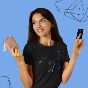 T-shirt Chemise Abstraite bleue