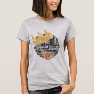 T-shirt Chemise Afro Lady couronnée (MOTS SEULEMENT)