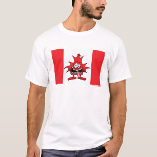 T-shirt Chemise aliénée folle de feuille d'érable de