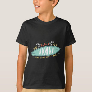 T-shirt Chemise Aloha Hawaï Garçons Cadeau Surf Surfboard 