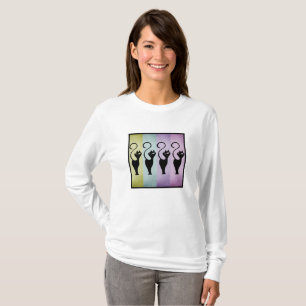 T-shirt Chemise Amoureux des chats noire tendance rétro