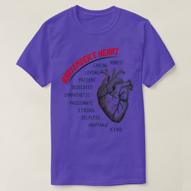 T-shirt Chemise anatomie Bartenderx27s (Design devant)