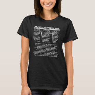 T-shirt Chemise anesthésie de blâme, infirmière anesthésis
