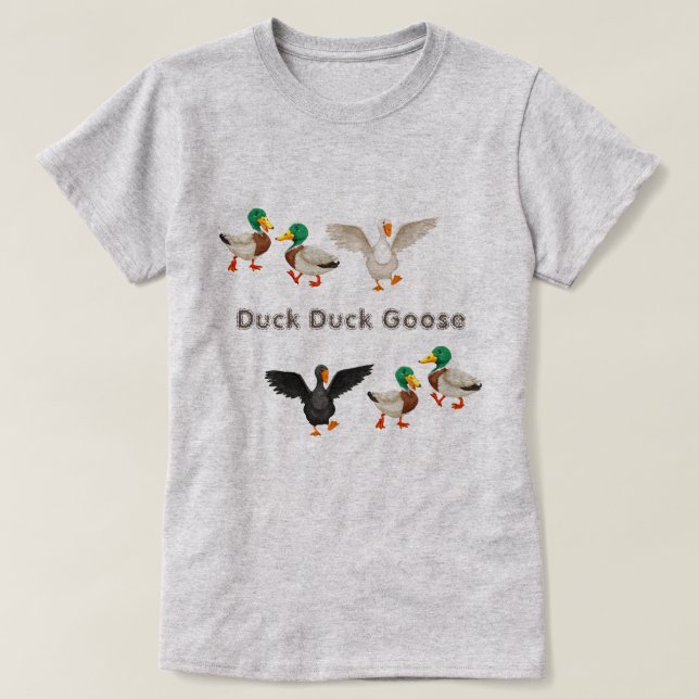 T-shirt Chemise animalière amusante | Canard à canard (Design devant)