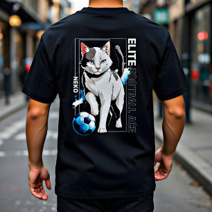 T-shirt Chemise Anime Chat de Football Cadeau Neko Footb