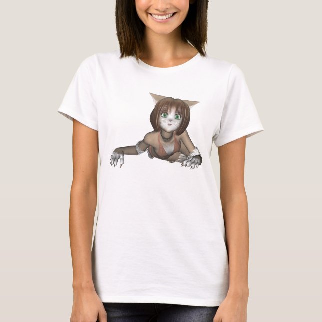T-shirt Chemise Anime Kitten (Devant)