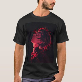 T-shirt Chemise Anime Portrait Crimson Shadow