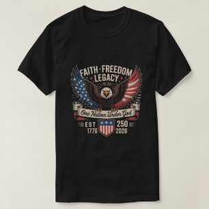 T-shirt Chemise anniversaire 250 ans USA - Foi Liberté Hér