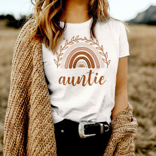 T-shirt Chemise Arc-en-ciel Boho, Tons Muets En Terracotta