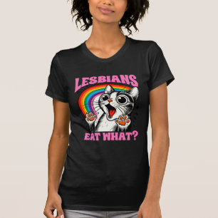 T-shirt Chemise Arc-en-ciel drôle de chat lesbien – Les le