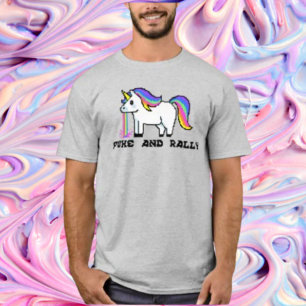 T-shirt Chemise Arc-en-ciel Licorne Puke & Rally   Pixel P