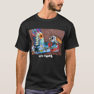 T-shirt Chemise, art de pélican, Côte du Golfe, art de