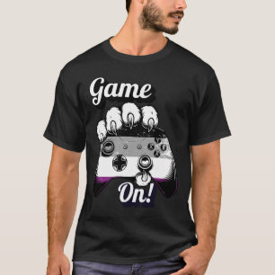 T-shirt Chemise Asexual Pride Game On Manette Tiger Paw