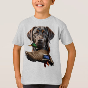 T-shirt Chemise au labrador au chocolat pour enfants, Chem