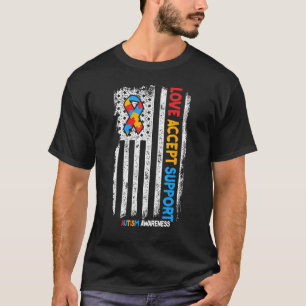 T-shirt Chemise Autisme Amour Autistique Accepter Soutenir