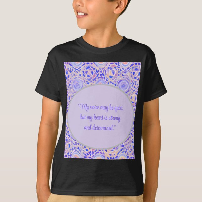 T-shirt Chemise Autisme - Voix calme, Coeur fort (Devant)