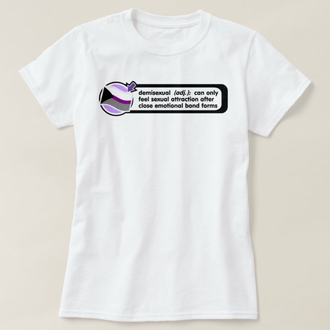 T-shirt Chemise automatique de définition de Demisexual (Design devant)