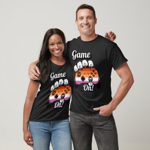 T-shirt Chemise avec manette Lesbian Pride Game On Tiger P