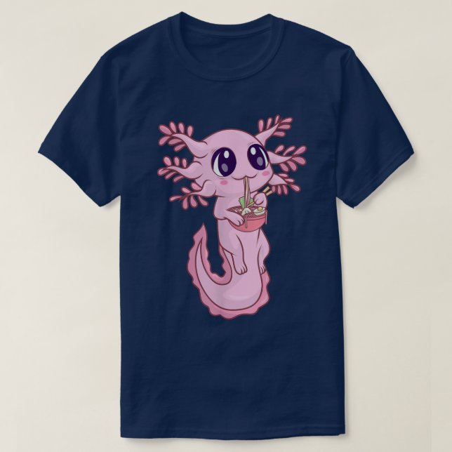 T-shirt Chemise Axolotl Pour Femmes Filles, Kawaii Anime R (Design devant)