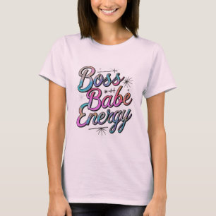 T-shirt Chemise Babe Boss Black & Silver