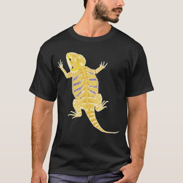 T-shirt Chemise barbue de dragon (couleurs foncées de bkg) (Devant)