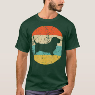 T-shirt Chemise Basset Hound - Vintage Retro Basset Hound