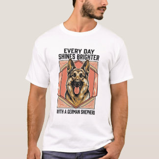T-shirt Chemise Berger Allemand Gravure Vintage Amateur de
