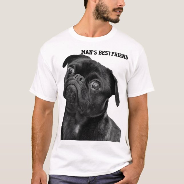 T-shirt CHEMISE BLANCHE BLANCHE DE L'HOMME CARLIN Noir (Devant)