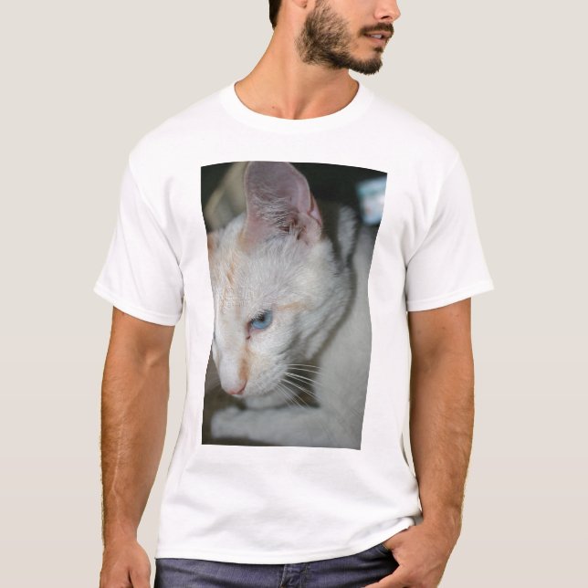 T-shirt Chemise blanche de chat (Devant)