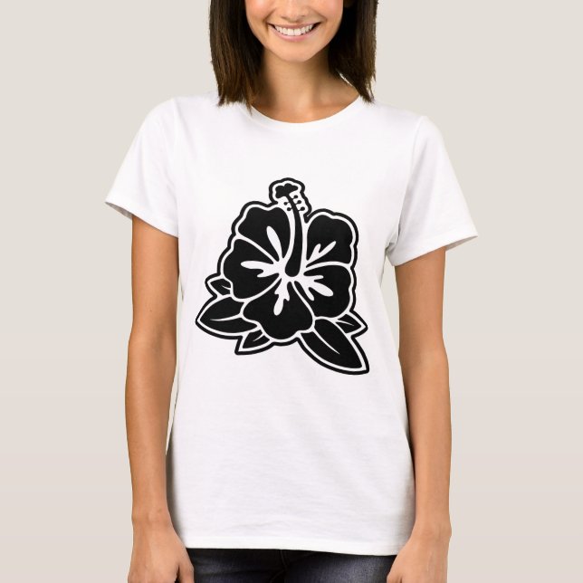 T-shirt Chemise blanche - ketmie noire (Devant)