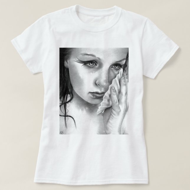 T-shirt Chemise bleu vert de marées de sirène (Design devant)