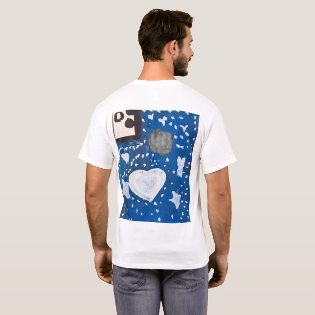 T-shirt Chemise bleue (Dos entier)