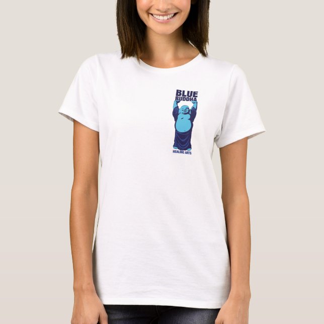 T-shirt Chemise Bleue Bouddha Healing Arts (Devant)
