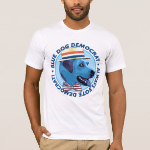 T-shirt Chemise bleue de Démocrate de chien