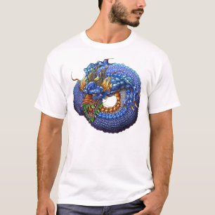 T-shirt Chemise bleue de dragon