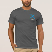 Chemise bleue et blanche d'ondulation de XRP du