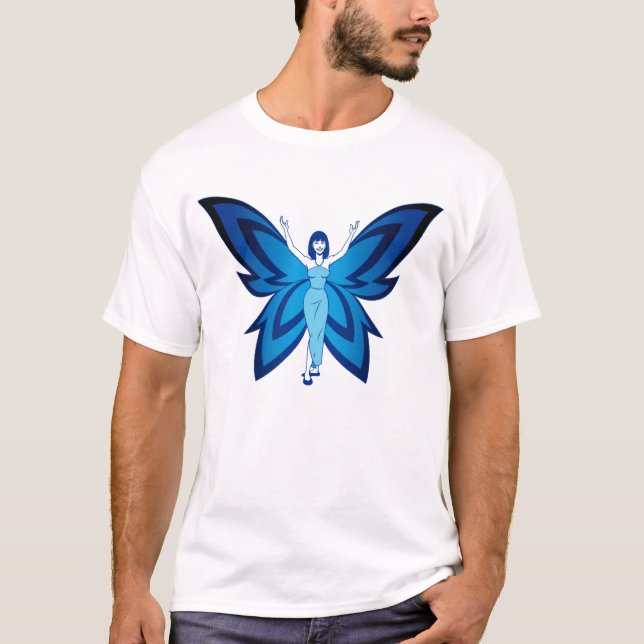 T-shirt Chemise Bleue Faery Homme (Devant)