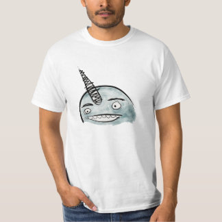 T-shirt Chemise bleue heureuse de valeur de Narwhal
