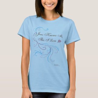 T-shirt Chemise bleue pour bébés pour dames : "Jésus Me Co