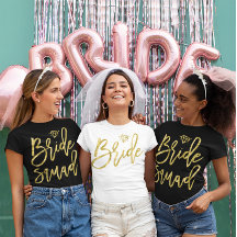 Chemise Bride Squad Avec Faux Gold Diamond Graphic