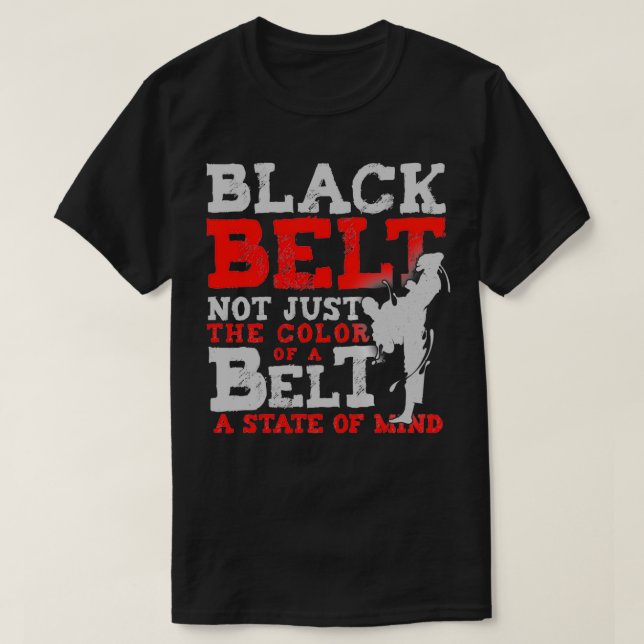 T-shirt Chemise cadeau Taekwondo ceinture noire (Design devant)