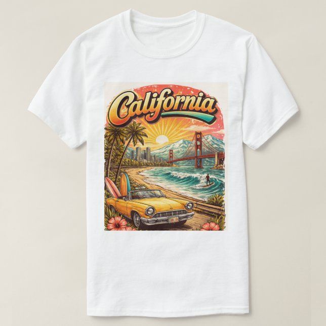 T-shirt Chemise Californie  (Design devant)