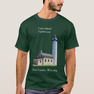 T-shirt Chemise Cana Island Lighthouse lettrage blanc