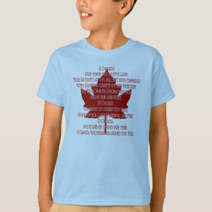 T-shirt Chemise Canada de l'hymne du Canada pour enfants J