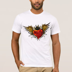 T-shirt Chemise cardiaque vintage aile de tatouage